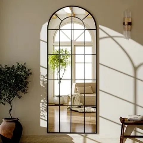 BOXED METAL ARCH MIRROR