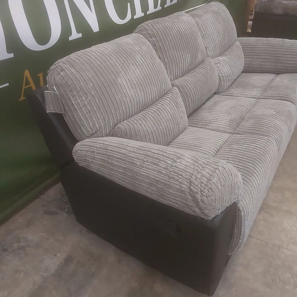 DESIGNER SIENNA 3 SEATER MANUAL RECLINER SOFA 