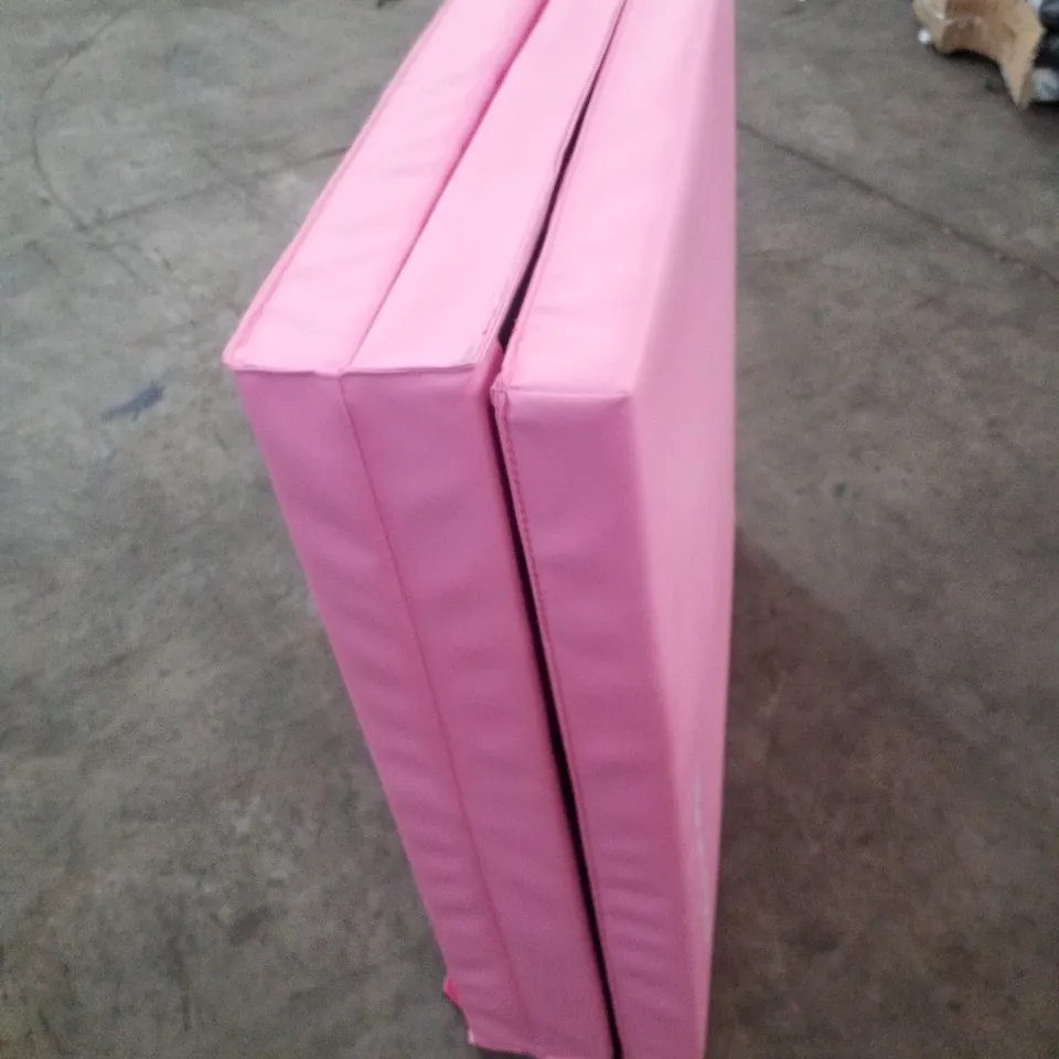 BOXED BONNLO 6' FOLDING TRI-FOLD GYMNASTICS GYM EXERCISE AEROBICS MAT - PINK
