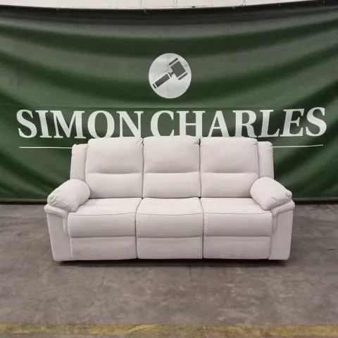 ALBION CHENILLE 3 SEATER HIGH BACK MANUAL RECLINER SOFA