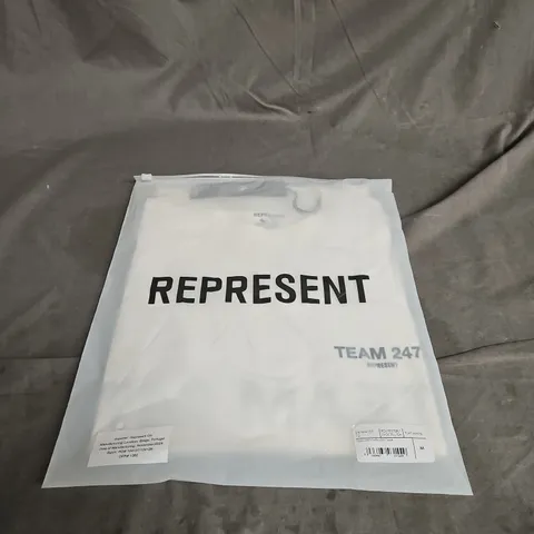 REPRESENT TEAM 247 OVERSIZED TANK IN FLAT WHITE SIZE M