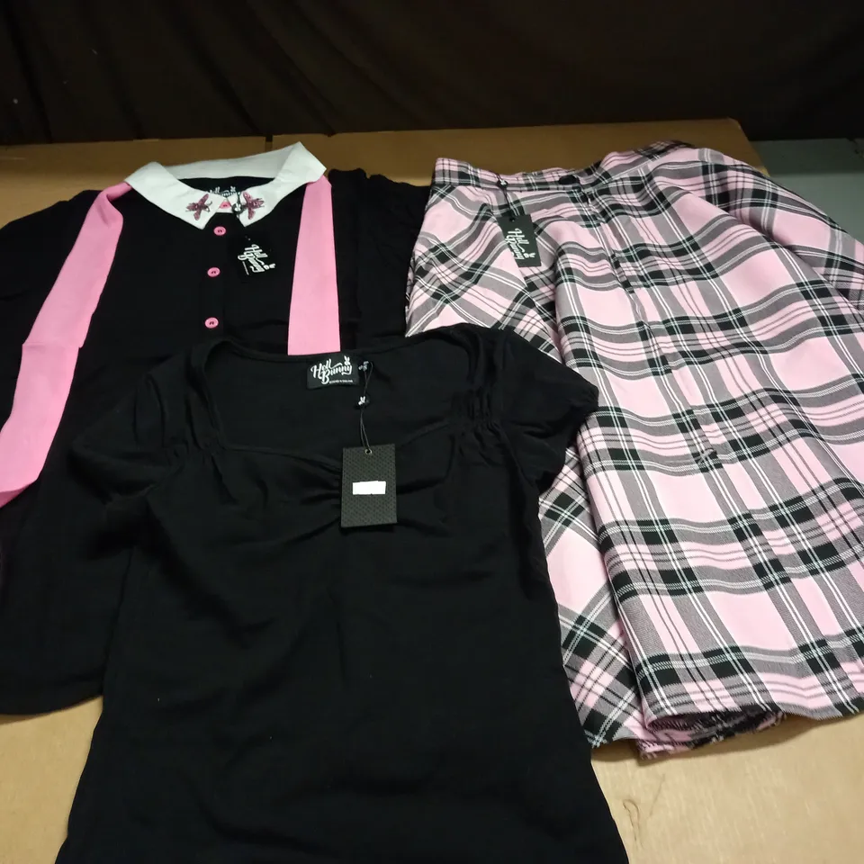 LOT OF 3 ASSORTED HELL BUNNY CLOTHING ITEMS - UK 10 +  UK 18