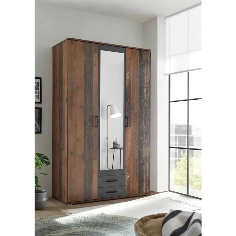 BOXED SPENGLER 3 DOOR WARDROBE (2 BOXES)