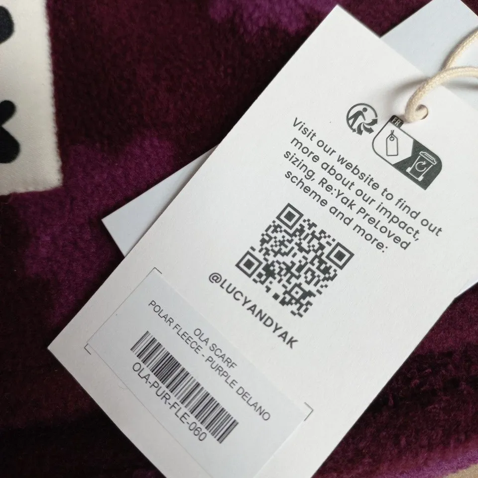 LUCY & YAK POLAR FLEECE SCARF – PURPLE DELANO