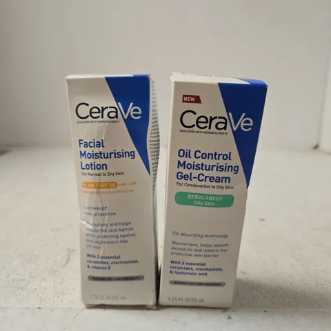 CERAVE FACIAL MOISTURISING LOTION & OIL CONTROL MOISTURISING GEL-CREAM β SKINCARE SET (2 BOXES)