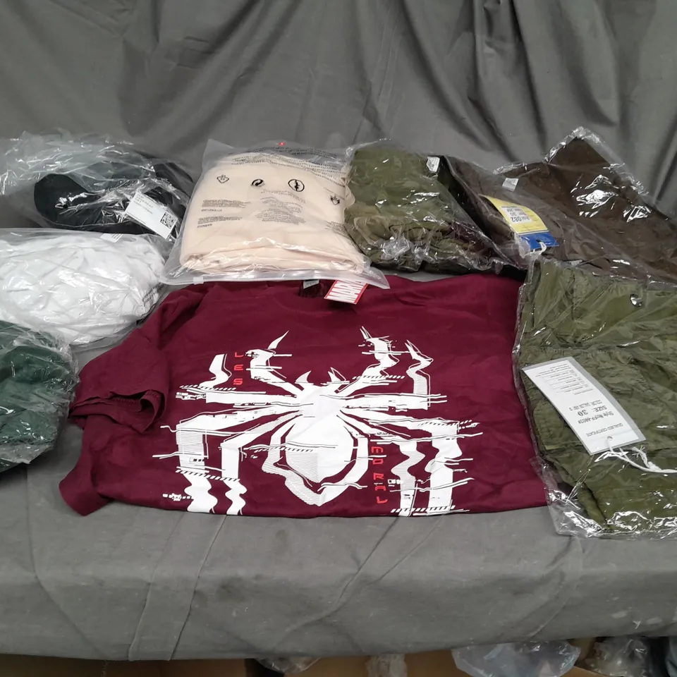 BOX TO CONTAIN APPROX 12 X ASSORTED ITEMS OF CLOTHING INCLUDES; DRESSES, PANTS, SHIRT ETC 