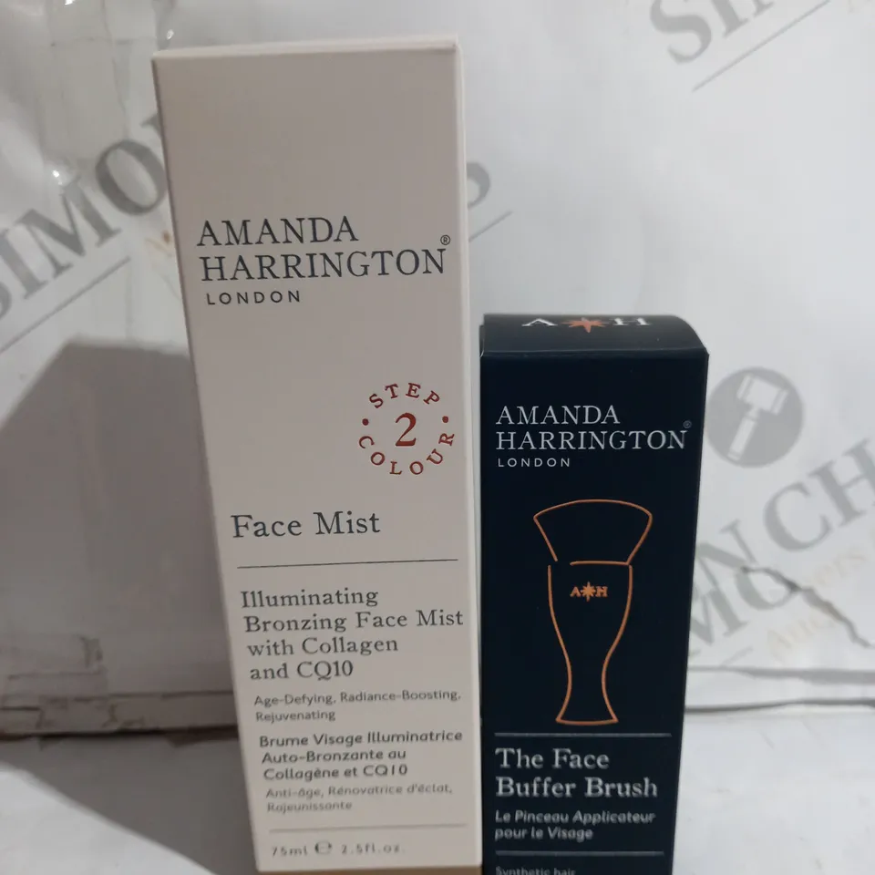 SET OF 2 AMANDA HARRINGTON FACE MIST & BUFFER BRUSH 