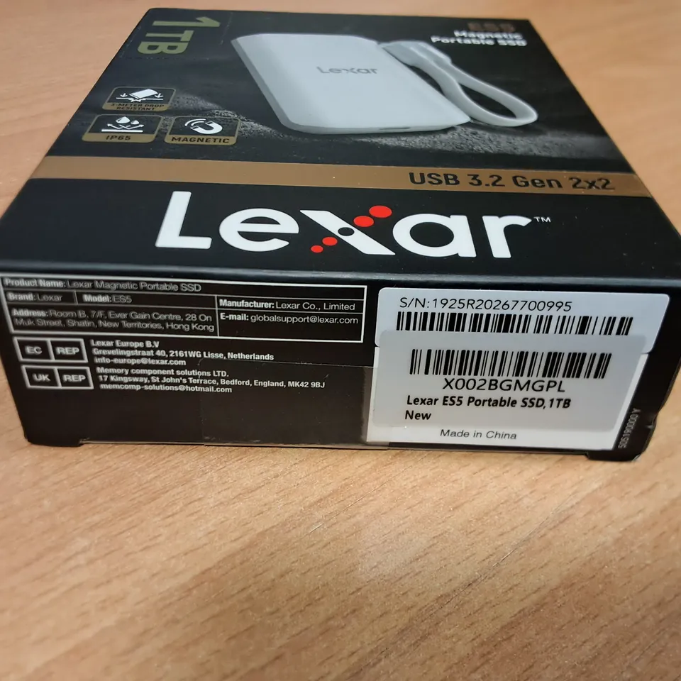 SEALED LEXAR 1TB 3S5 MAGNETIC PORTABLE SSD - X002BGMGPL