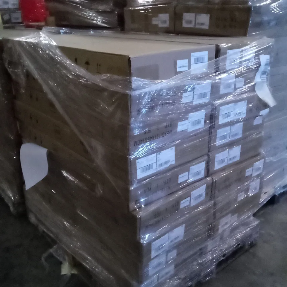 PALLET OF APPROXIMATELY 18 BOXED L-SHAPED COMPUTER DESKS