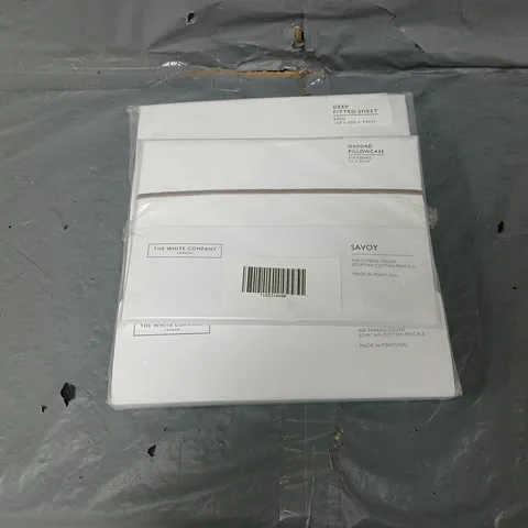 SEALED THE WHITE COMPANY SAVOY OXFORD PILLOWCASE AND DEEP FITTED SHEET KING
