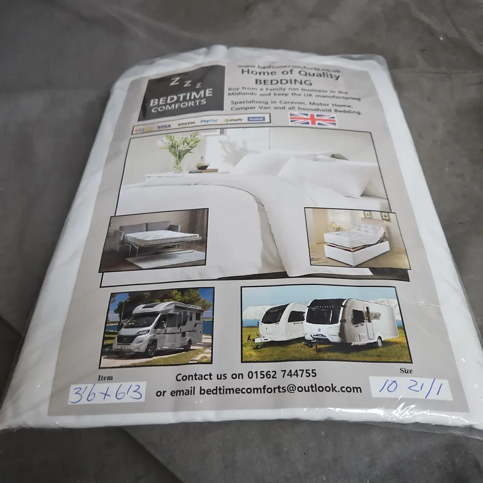 BOX OF APPROXIMATELY 15 ASSORTED HOUSEHOLD ITEMS INCLUDING BEDTIME COMFORTS BEDDING AND SURVIVAL BIVI BAG 