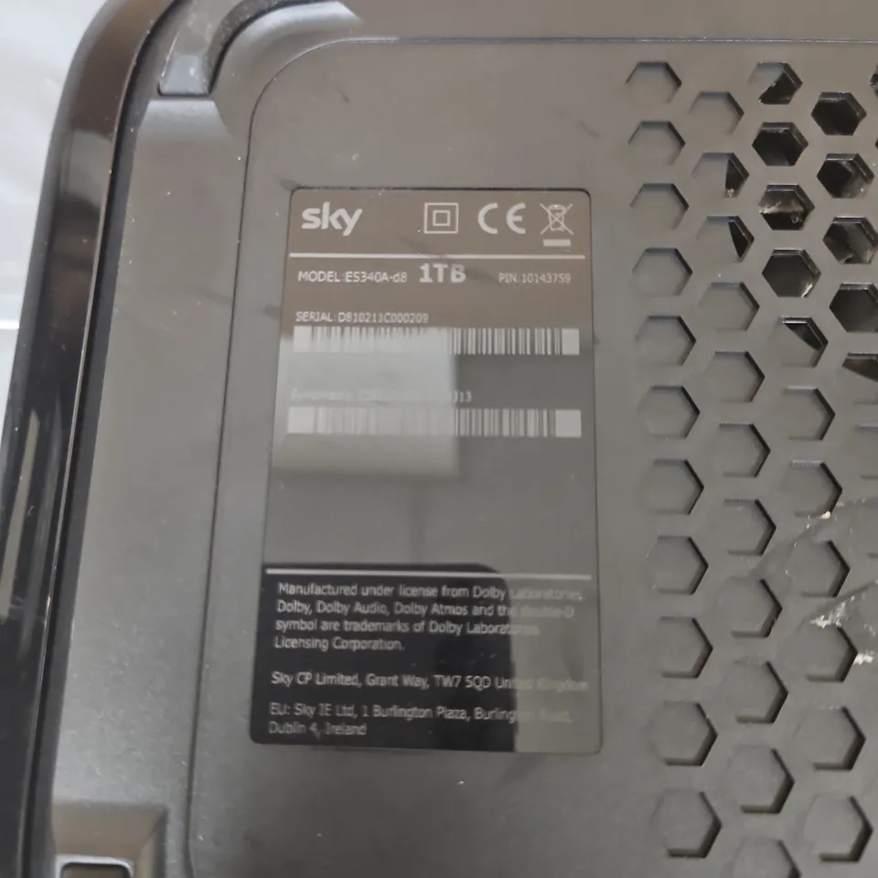 SKY 1TB SET-TOP BOX (MODEL ES340A-08) – HDMI, ETHERNET