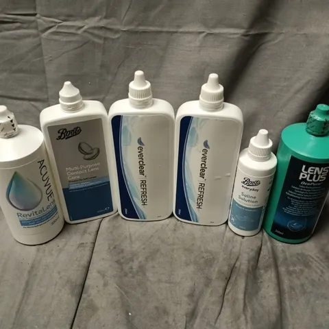 APPROXIMATELY 15 ASSORTED EYECARE & HEALTHCARE PRODUCTS TO INCLUDE LENS PLUS OCUPURE, EVERCLEAR REFRESH, ACUVUE REVITALENS, ETC - COLLECTION ONLY