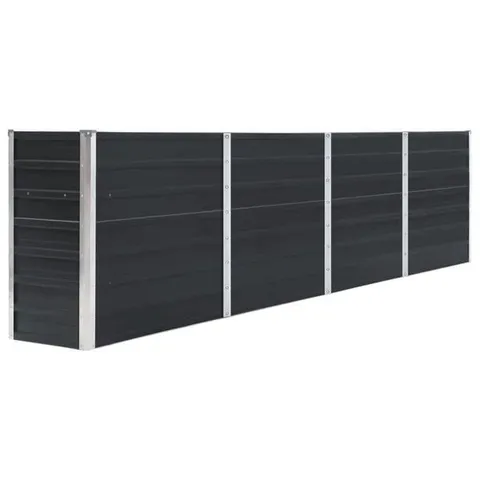 BOXED VIDAXL PLANTER 320X40X77 CM GALVANIZED STEEL ANTHRACITE