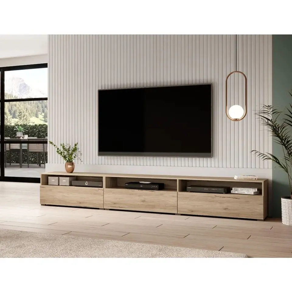 BOXED ELGINPARK TV STAND  FOR TVS UP TO 88" (2 BOXES)