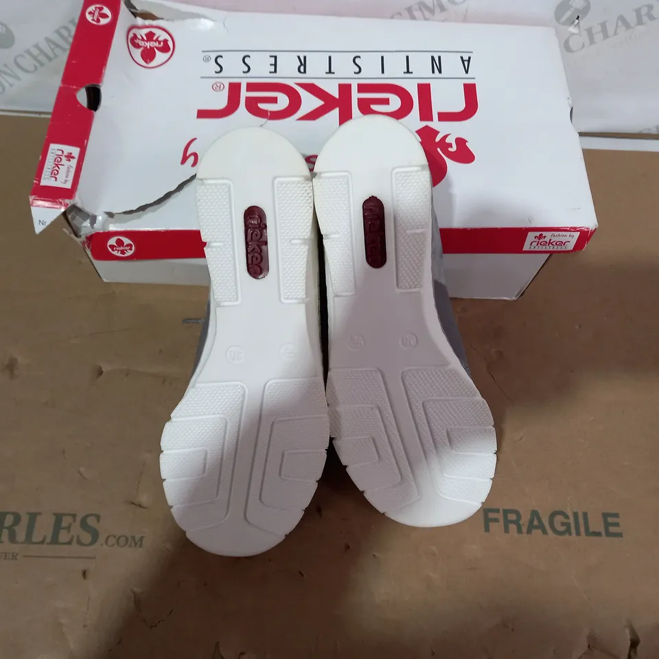 BOXED PAIR OF RIEKER SHOES - SIZE 38
