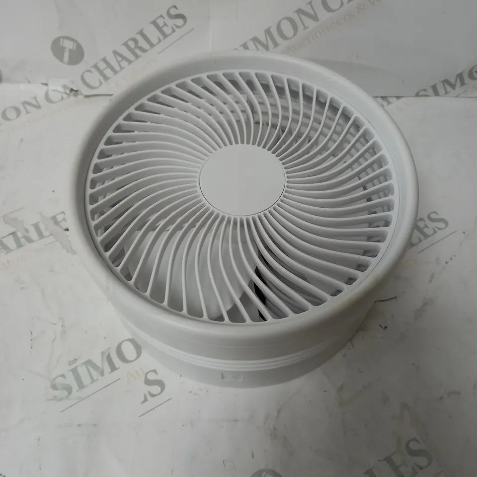 BELL & HOWELL RECHARGEABLE EXTENDABLE DESK & FLOOR FAN, WHITE