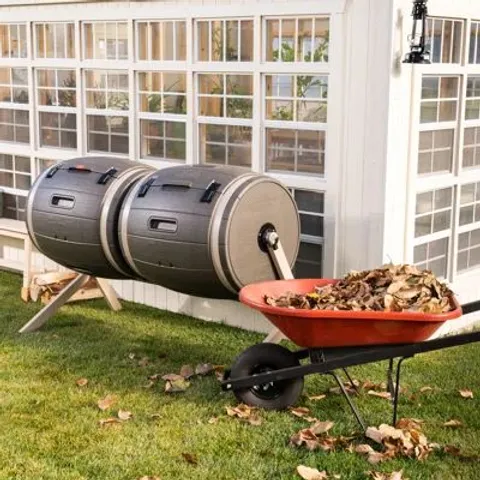 BOXED LIFETIME COMPOSTERS DOUBLE BIN ROTATING COMPOSTER (1 BOX)