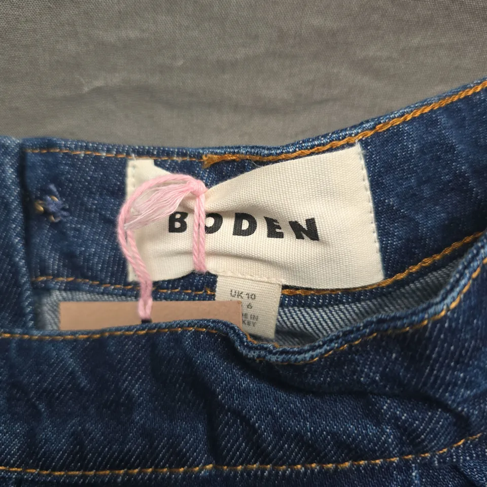 UK 10 BODEN DENIM SKIRT - DARK WASH