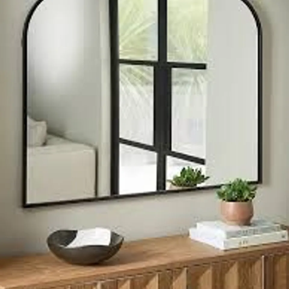 BOXED ROUNDED ARCHED MIRROR 90 X 120CM