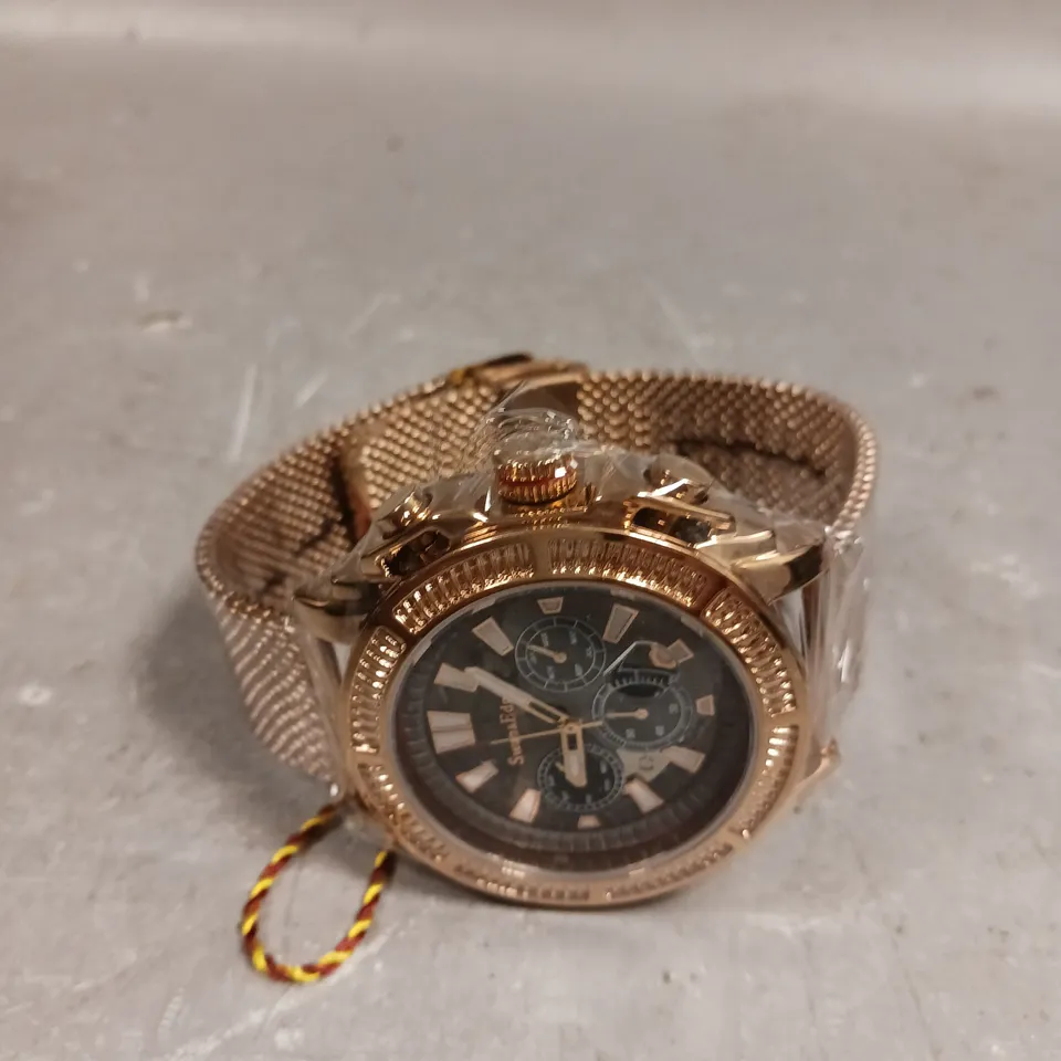SWAN & EDGAR NOBLE ROSE BLACK DIAL WATCH 