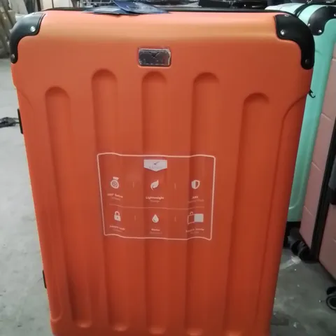 LUGG 3PCS SET SUITCASE LOCKABLE SYSTEM ORANGE SUITCASES