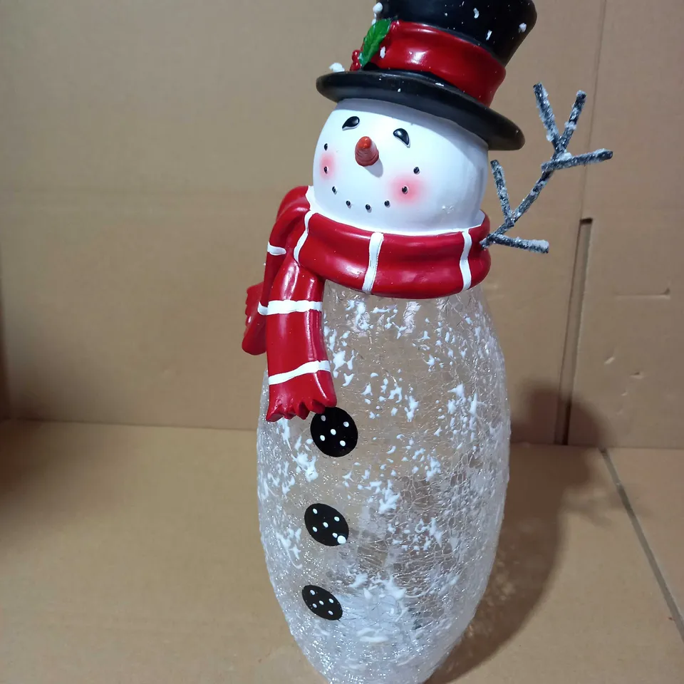 FESTIVE PRE-LIT LARGE GLASS CHRISTMAS CHARACTER