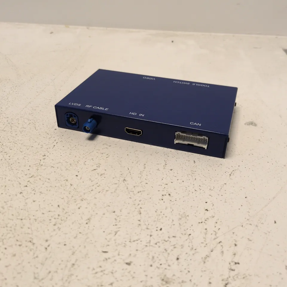 BLUE DIVICE WITH HDMI IN, LVDS, CAN, RF & VIDEO CONNECTORS