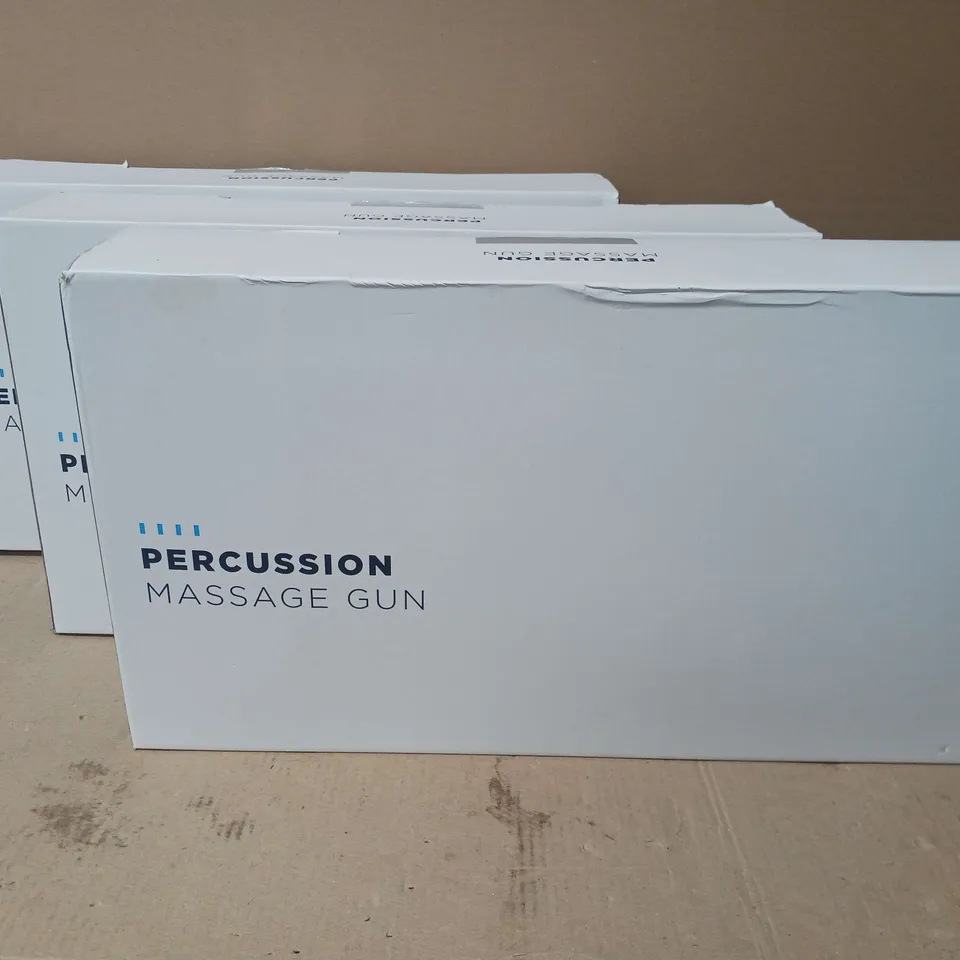 LOT OF 3 BOXED PERCUSSION MASSAGE GUNS
