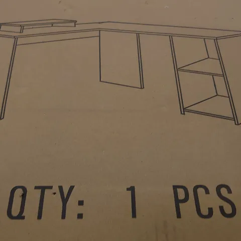 PALLET CONTAINING 18 BOXED L- SHAPED DESKS