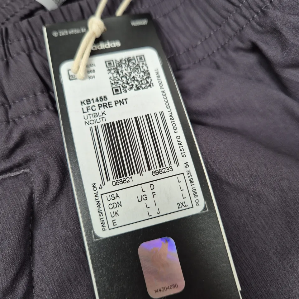 ADIDAS LIVERPOOL FC TRACK PANTS – CHARCOAL, UK LARGE