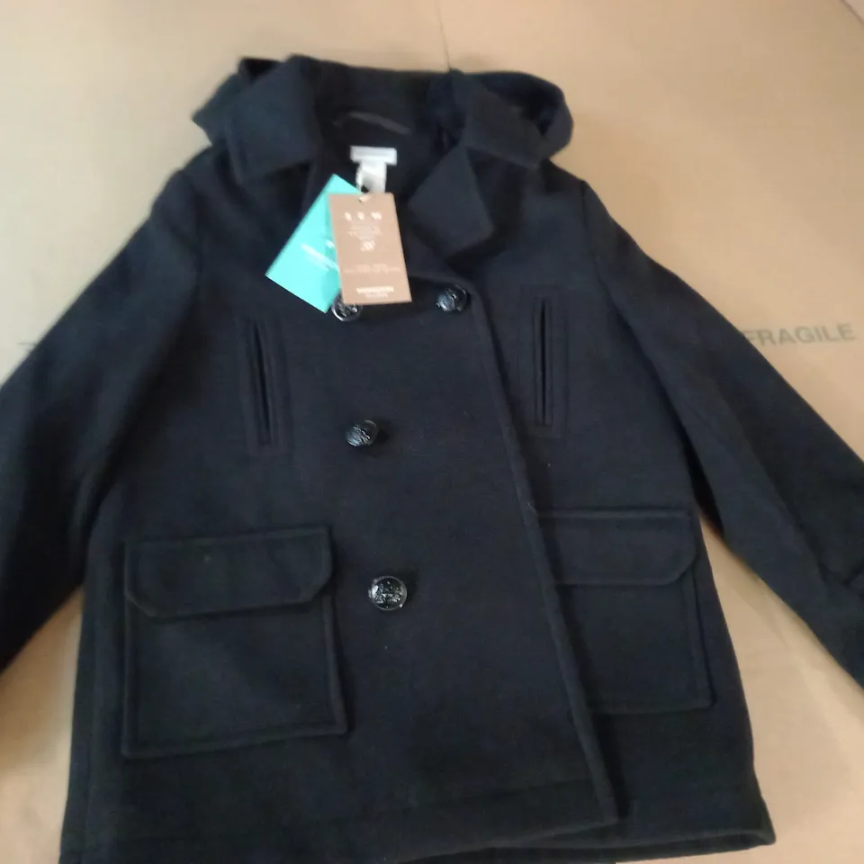 MONSOON CHILDREN BLACK PEACOAT - 7-8 YEARS