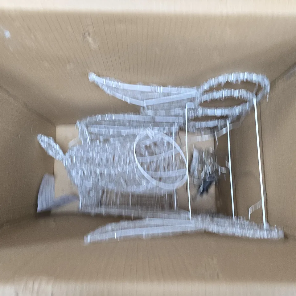 LARGE OUTDOOR ACRYLIC DEER AND SLEIGH LIGHT