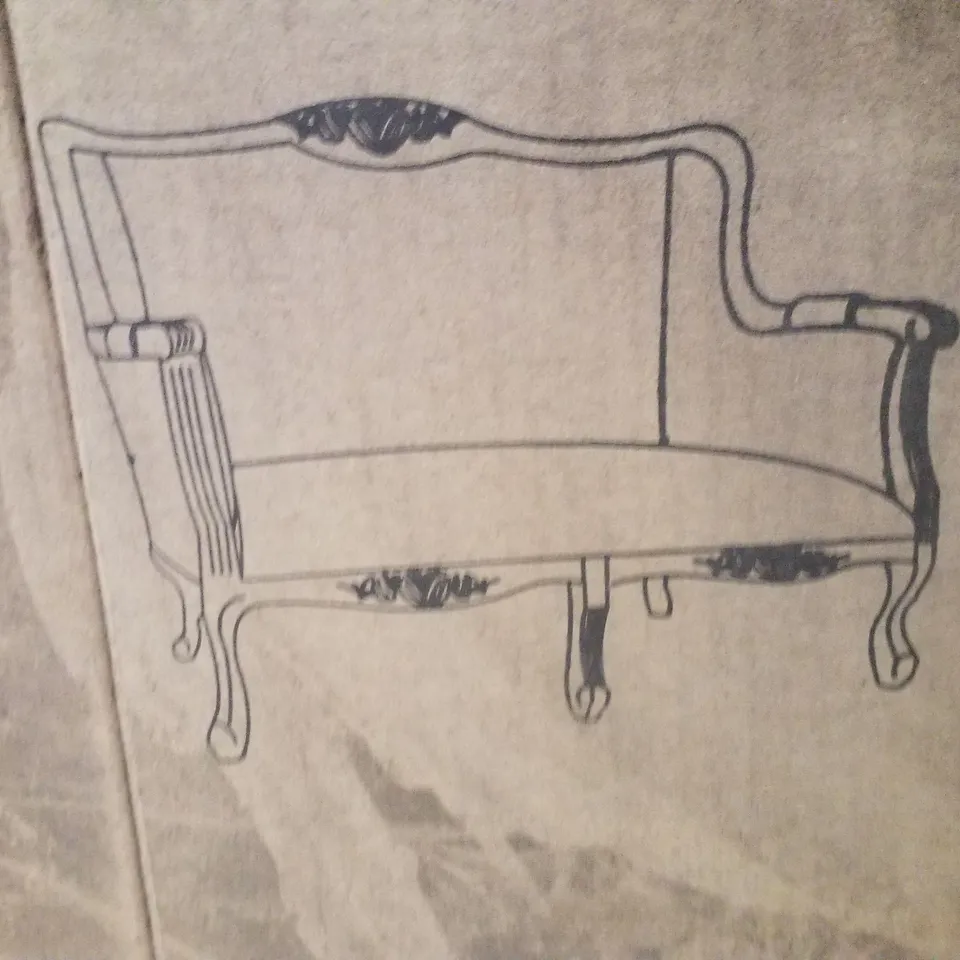 BOXED HOMEDIRECT365 ANTIQUE FRENCH STYLE CHAISE LOUNGE 131×69×93CM