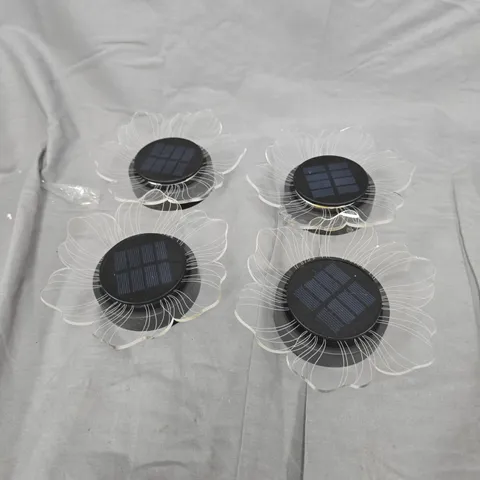 GARDEN REFLECTIONS SET OF 4 SOLAR ACRYLIC FLOWERS