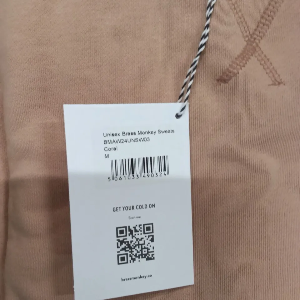 BRAND NEW BRASS MONKEY SWEATS - CORAL SIZE MEDIUM APPROXIMATELY 9
