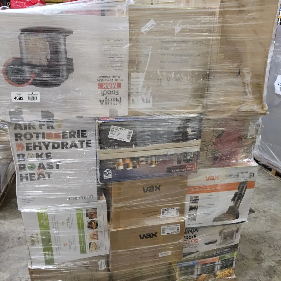 PALLET OF APPROXIMATELY 25 UNPROCESSED RAW RETURN HOUSEHOLD AND ELECTRICAL GOODS TO INCLUDE;