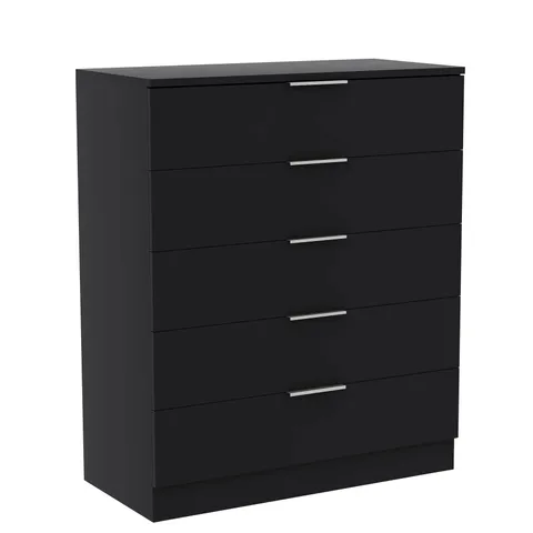 BOXED VID LASSIC TREGA 5 DRAWER CHEST BLACK (1 BOX )