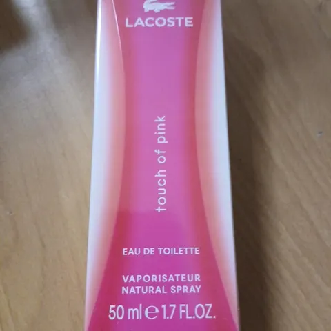 BOXED AND SEALED LACOSTE TOUCH OF PINK EAU DE TOILETTE 50ML