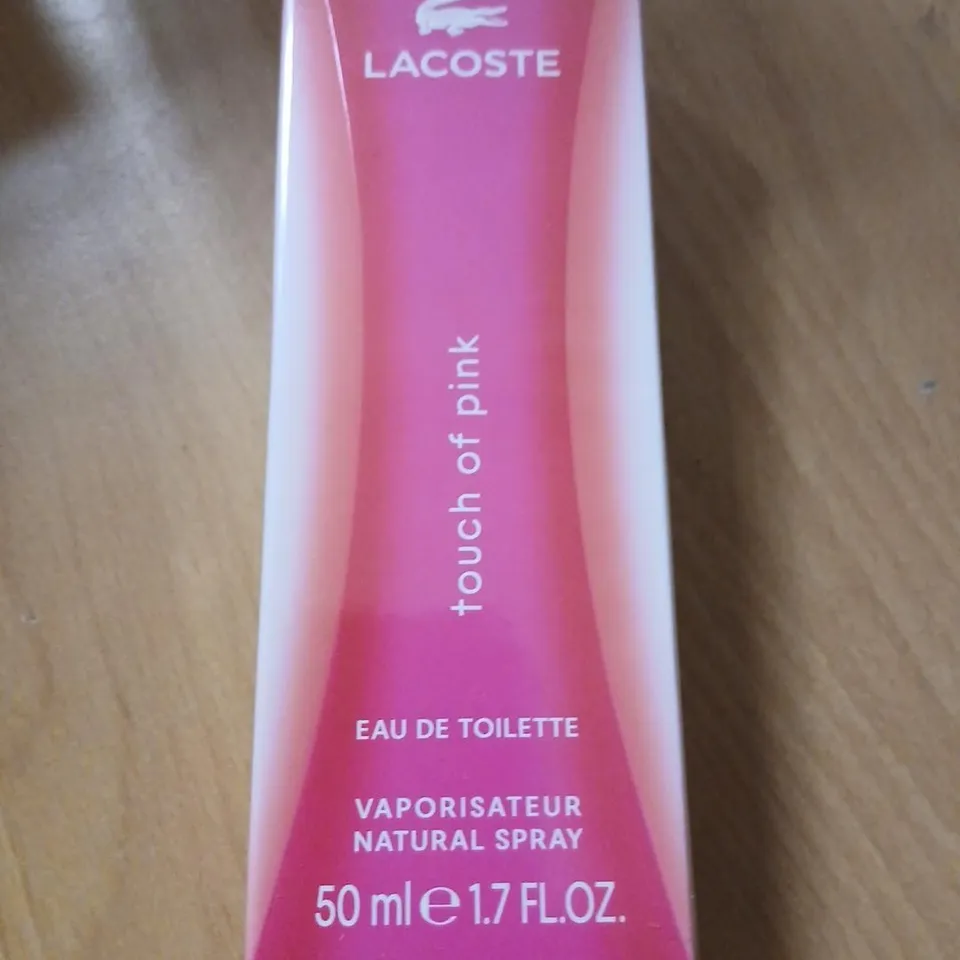 BOXED AND SEALED LACOSTE TOUCH OF PINK EAU DE TOILETTE 50ML