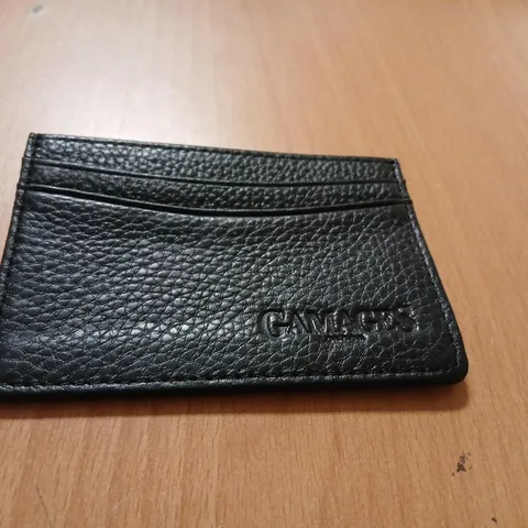 GAMAGES CREDIT CARD HOLDER – BLACK PEBBLE LEATHER