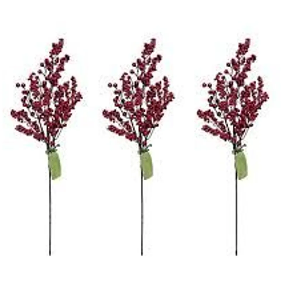 SARA BY SARA DAVIES SET OF THREE PRE-LIT BERRY PICKS