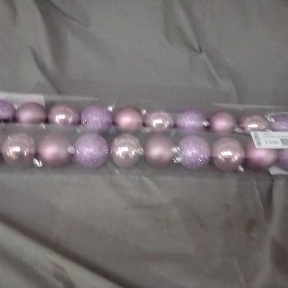 TWO TUBES OF WEBBS CRYSTAL LILAC BAUBLES