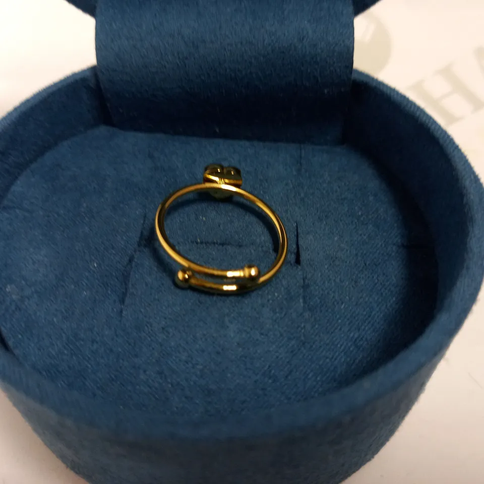 ABBOTT LYON MINI HEART BIRTHSTONE RING - GOLD