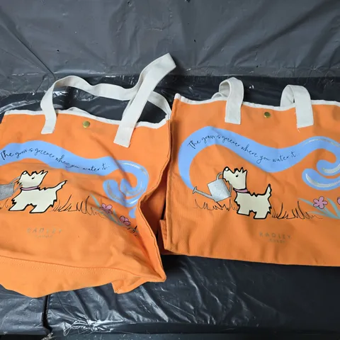 RADLEY LONDON GREENER GRASS ORANGE BAG X2