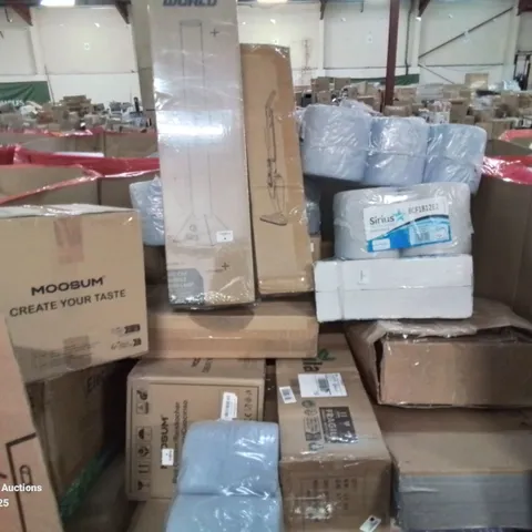 PALLET CONTAINING VARIOUS ASSORTED ITEMS TO INCLUDE: AQUARIUM LIGHTS, BUBBLE FISH LAMP, VACUUM CLEANER, BLUE ROLL, RICE COOKERS AND LOTS MORE UNMARKED BOXED ITEMS 