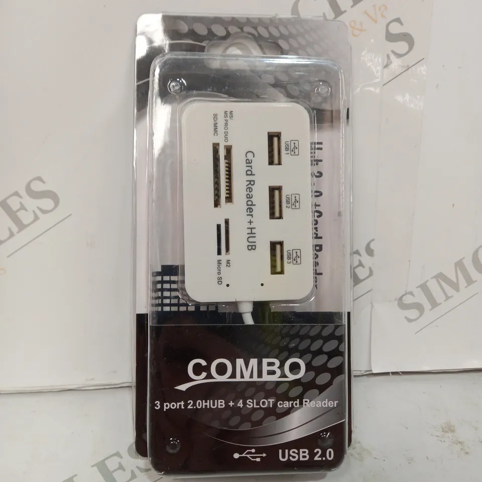 BOXED COMBO 3 PORT HUB + SLOT CARD READER 