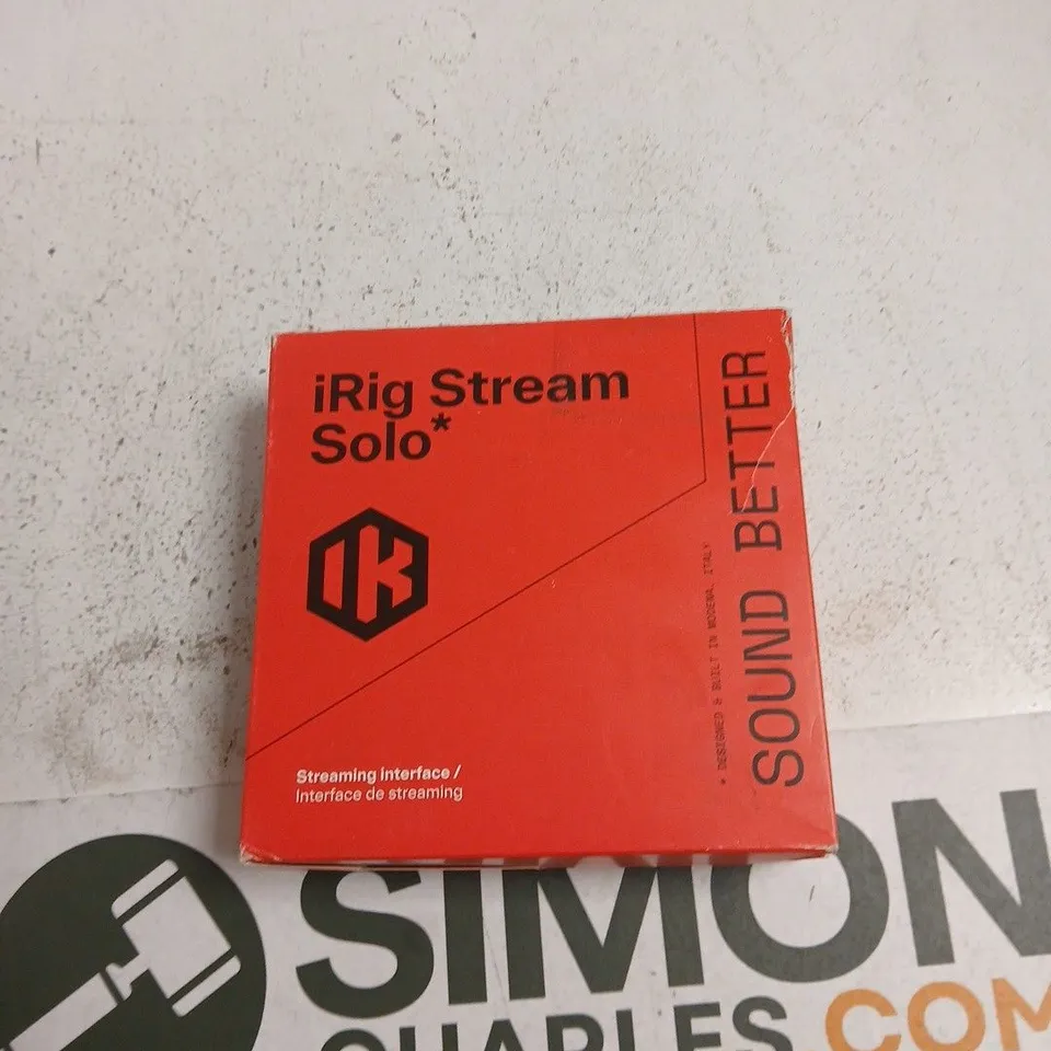 IK MULTIMEDIA IRIG STREAM SOLO – USB AUDIO INTERFACE FOR STREAMING
