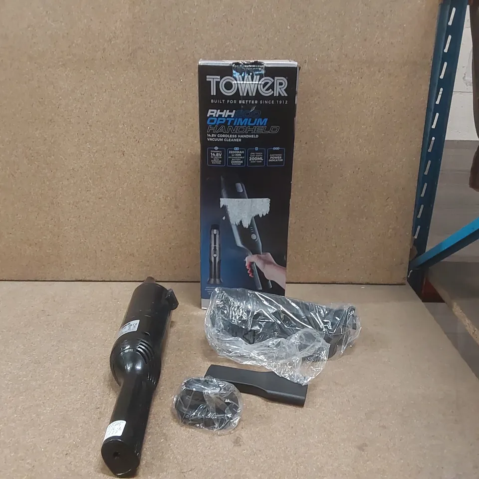 BOXED TOWER T527000 RHH200 OPTIMUM HANDHELD 14.8V CORDLESS VACUUM CLEANER 