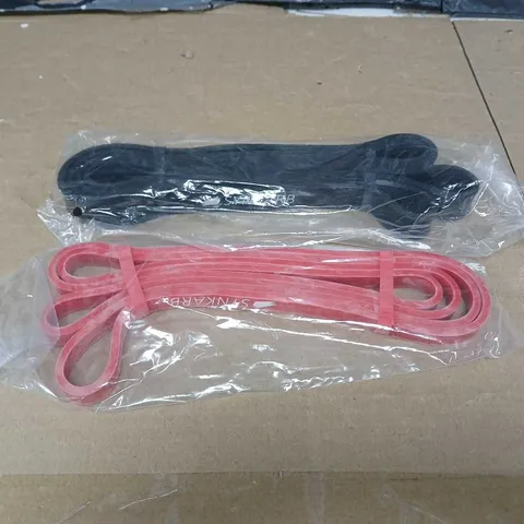 BOX OF APPROXIMATELY 20 SYNKARB RESISTANCE BANDS - VARIOUS COLOURS AND SIZES